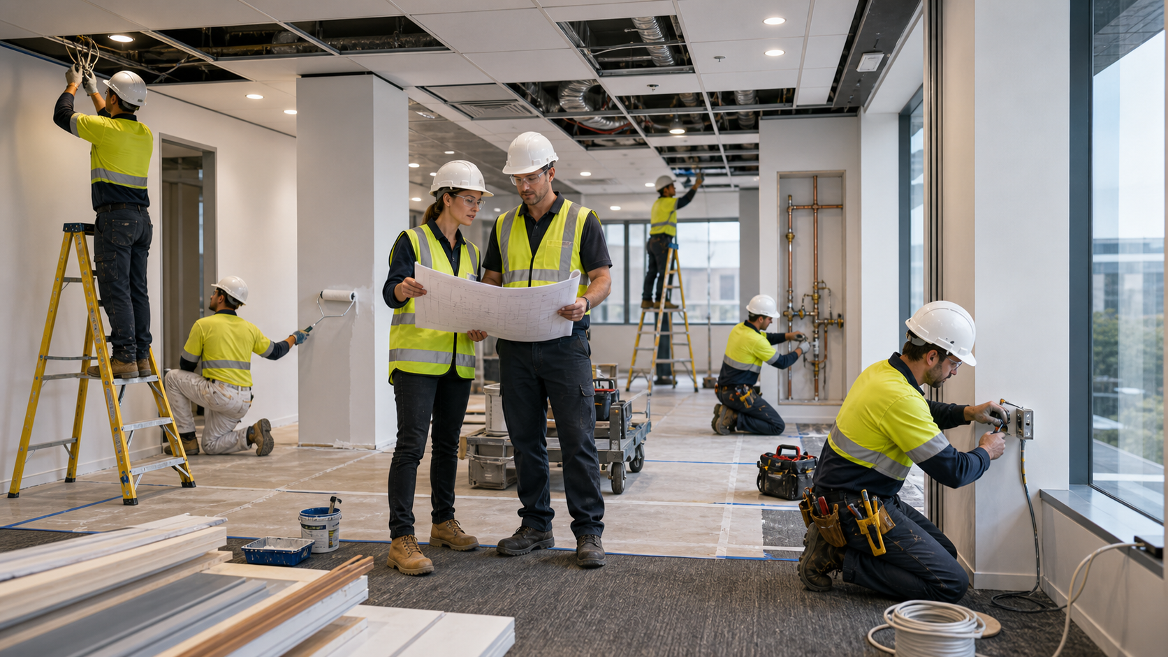 Refurbishment contractors delivering commercial minor works