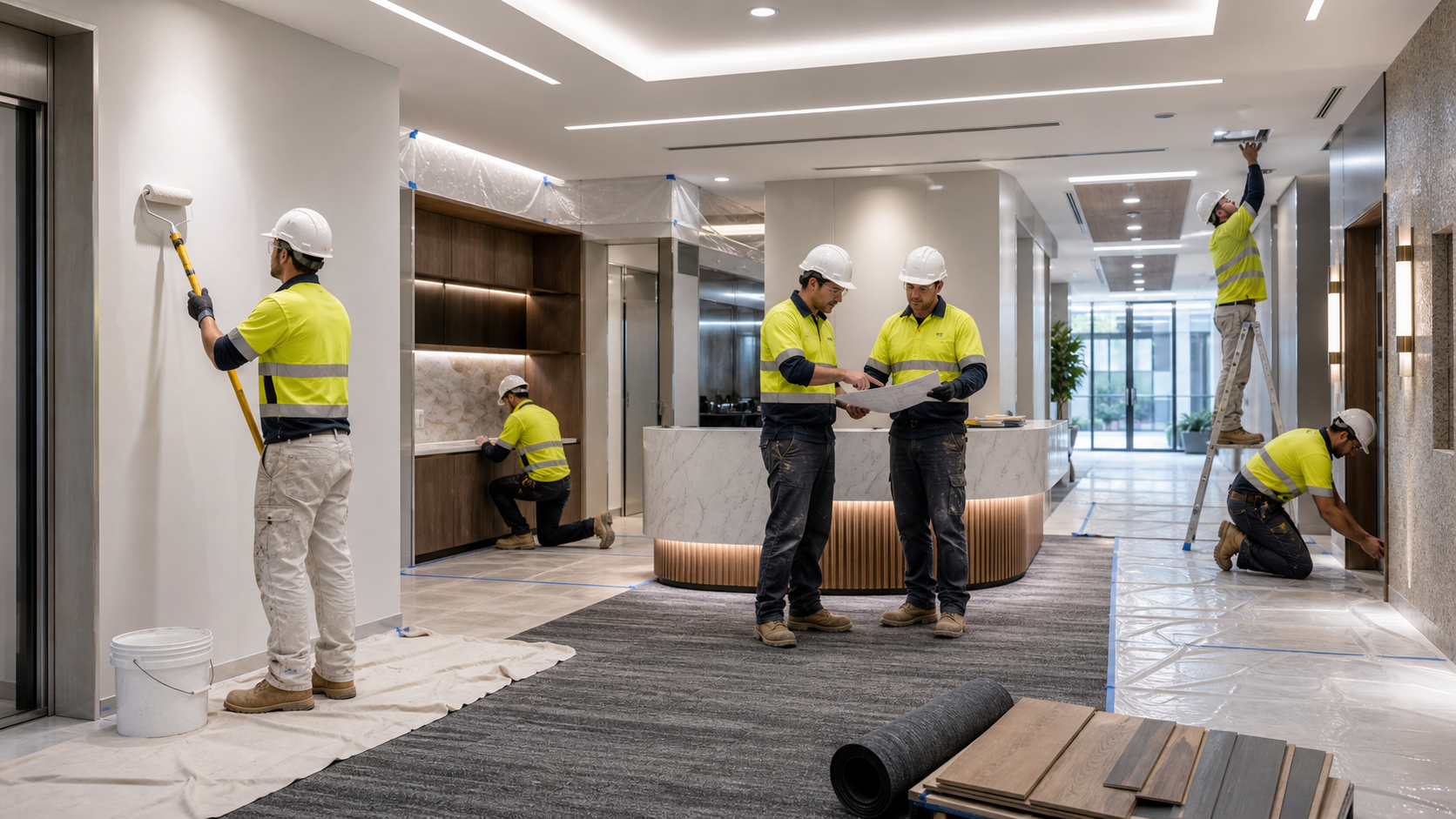 Refurbishment contractors delivering building upgrades